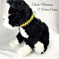 [公式]パラコード＃47No68マクラメ編み イエローとブラックの犬首輪 10枚目の画像