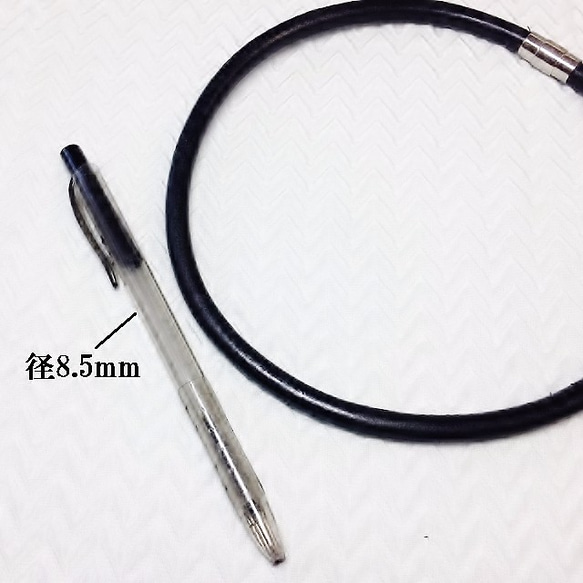 本牛革ひもチョーカー7mm 40cm 2枚目の画像