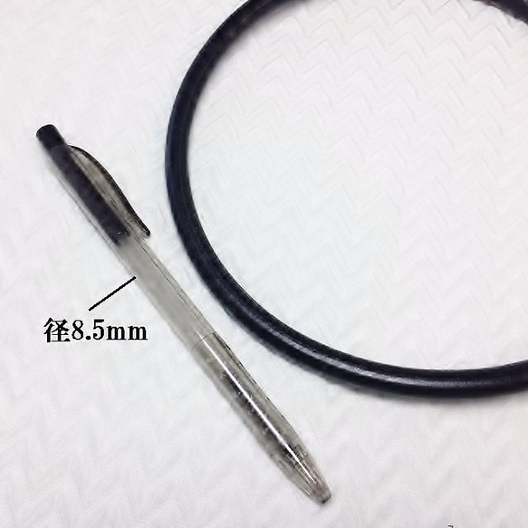 本牛革ひもチョーカー8mm 42cm 2枚目の画像