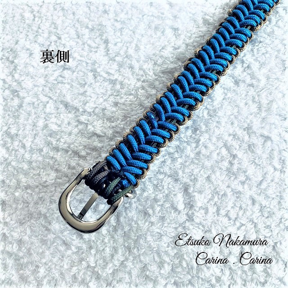 パラコードマクラメ編みNo2中、小型犬リード 8枚目の画像