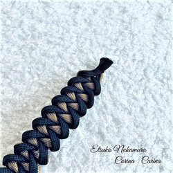 パラコードマクラメ編みNo3大、中型犬リード＆首輪セット　 7枚目の画像