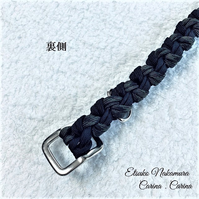 パラコードマクラメ編みNo4中、小型犬用首輪