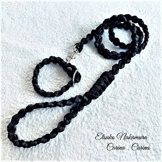 パラコードマクラメ編みNo4中、小型犬用首輪