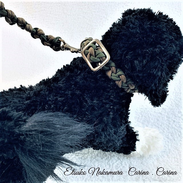 パラコードマクラメ編みNo5中、小型犬用リード