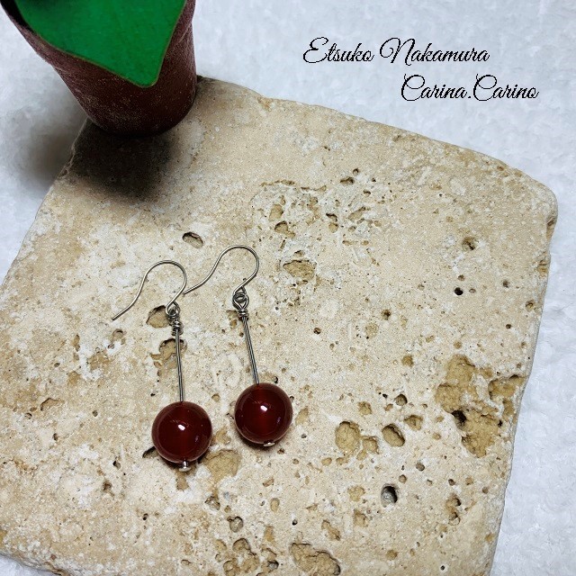 カーネリアンロングピアス・イヤリング