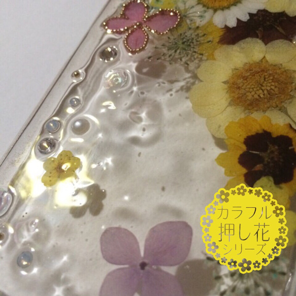 押し花iPhoneケース｜お花と蝶｜iPhone6s（0044） 3枚目の画像