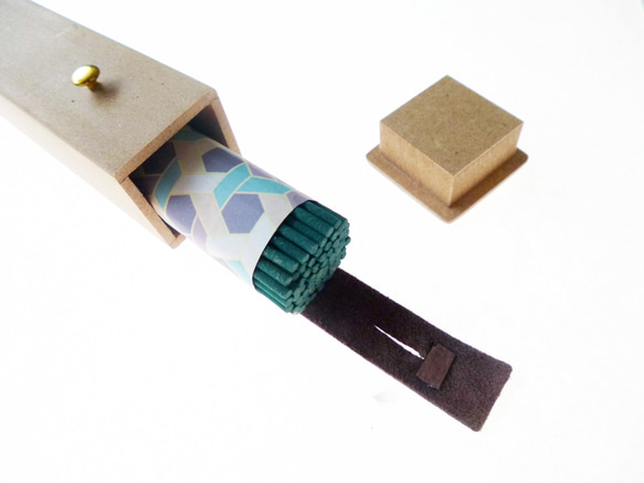 送料無料 tomori の お線香 1束こばこ（無着色）　#木製こばこ #お線香入れ 3枚目の画像