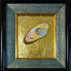 ひまわりの咲く丘」アクリル画 原画 キャンバス 25cm角サイズ