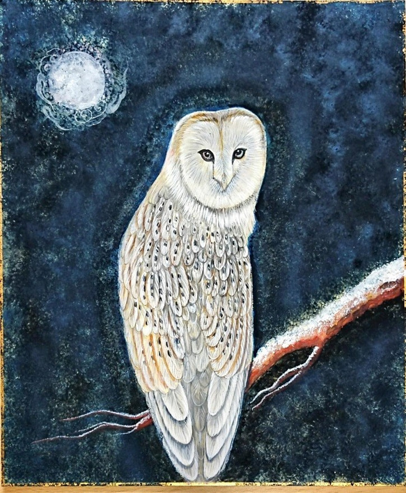 現代イラン絵画「フクロウ」 絵画 artidea 通販 1583713｜Creema
