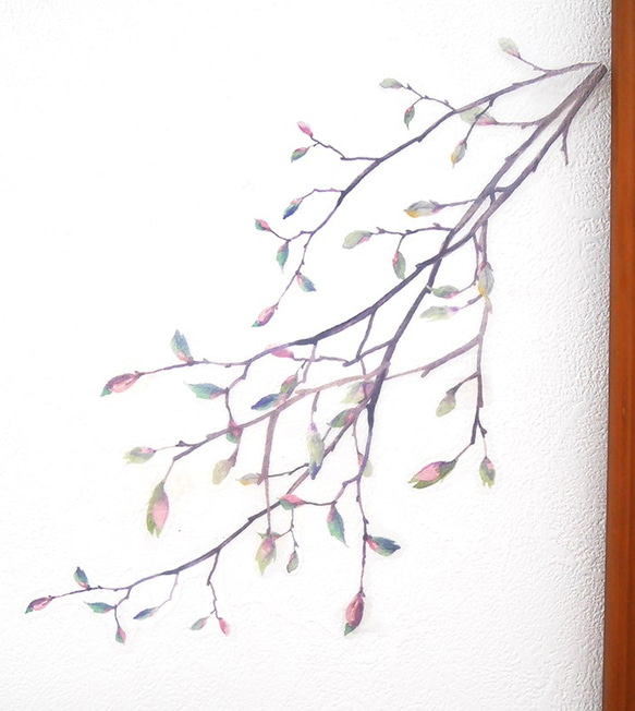 枝とつぼみ　ウォールステッカー/ウォールデコ【送料無料】 1枚目の画像