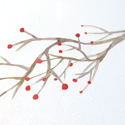 枝と赤い実　ウォールステッカー/ウォールデコ【送料無料】 3枚目の画像