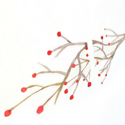 枝と赤い実　ウォールステッカー/ウォールデコ【送料無料】 4枚目の画像