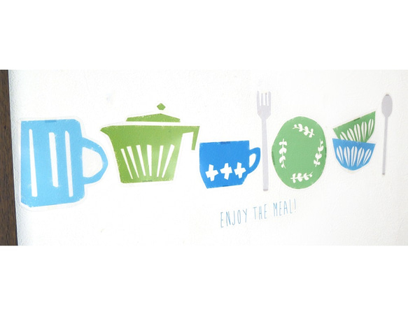 Kitchen【ブルー】　ウォールステッカー/ウォールデコ【送料無料】 4枚目の画像