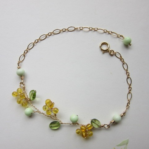 14kgfミモザブレスレット 14kgf ミモザのブレスレット ブレスレット ぶるーべる 通販