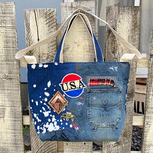 あちこちワッペンデニムショルダー ショルダーバッグ atto-a 通販