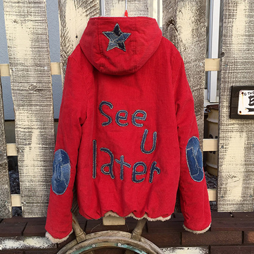 ✨美品✨マークアンドロナ ボアジップアップパーカー 切替 フーディー