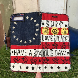 アメリカン刺繍スマホケース（iPhone6Plus/6sPlus,7Plus/8Plus,XS MAX,XR用） 3枚目の画像