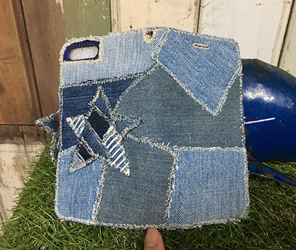 Tsugi Hagi Denim Star智能手機套（適用於iPhone 6 Plus / 6 Plus，7 Plus / 8 第3張的照片