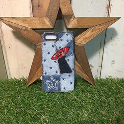 Tsugihagi Denim Smile智能手機套（適用於iPhone 6 Plus / 6 Plus，7 Plus / 8 第2張的照片