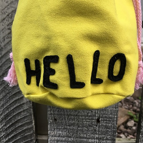 【選擇】HELLO貼片肩帶（黃色） 第5張的照片