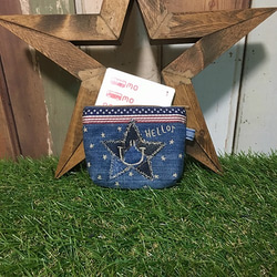 Tsugi Hagi Denim Star Smile Pass Case 第7張的照片