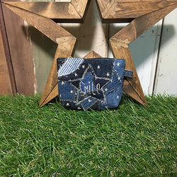 Tsugihagi Denim Star Pass Case 第1張的照片