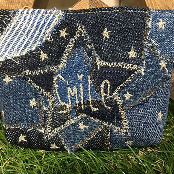 Tsugihagi Denim Star Pass Case 第3張的照片