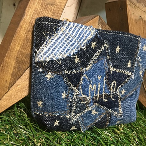 Tsugihagi Denim Star Pass Case 第4張的照片