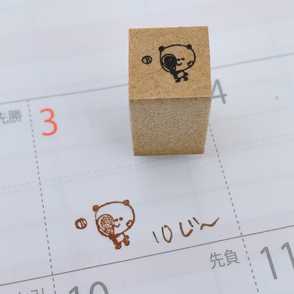 習い事スタンプパンダの【テニス】スタンプスケジュール帳に！ 1枚目の画像