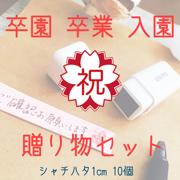 ご入学、ご入園祝に！プレゼントに！シャチハタ1cm 10個 1枚目の画像