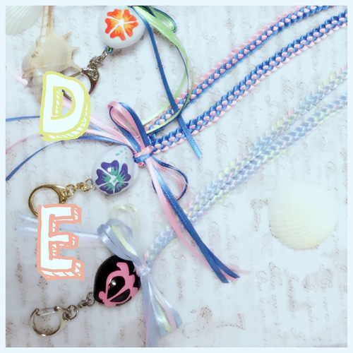 長さオーダー可能☆ハワイアンリボン☆ストラップ 携帯ストラップ wau  