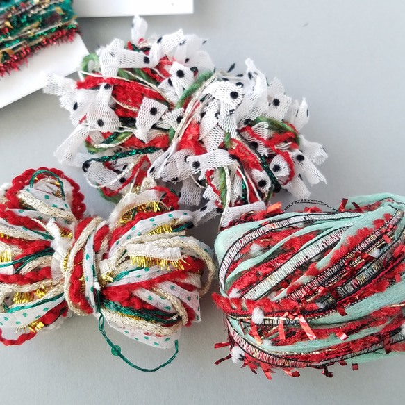 ｢クリスマスハッピーバッグ(13)」引き揃え糸　素材糸　ラッピング 3枚目の画像