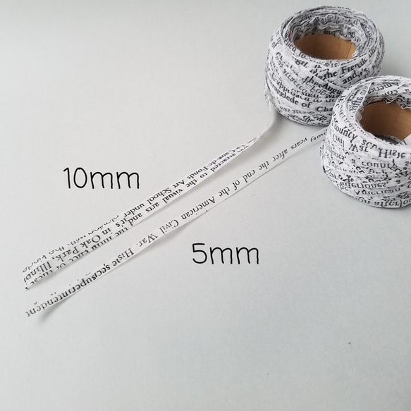 B131「テープヤーン(英字)5mm」素材糸　引き揃え糸 3枚目の画像
