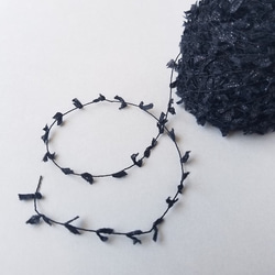 「リボンヤーン(ブラック)」素材糸　引き揃え糸 1枚目の画像