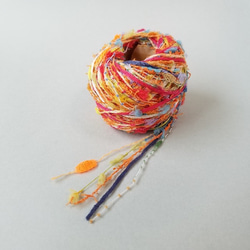 ③「カーニバルオレンジ」　素材糸　引き揃え糸 1枚目の画像