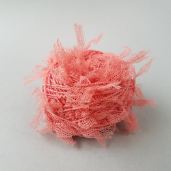 B149「チュールヤーン(カシスオレンジ)」素材糸　引き揃え糸 3枚目の画像