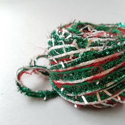 ラスト1点③A256「クリスマスリース(2)」素材糸　引き揃え糸 1枚目の画像