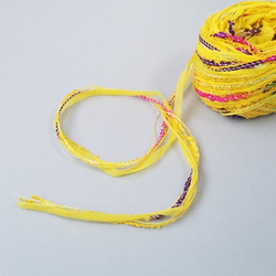 ラスト1点②A318「イエロープラム(1) 」素材糸　引き揃え糸 2枚目の画像