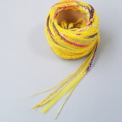 ラスト1点②A318「イエロープラム(1) 」素材糸　引き揃え糸 3枚目の画像