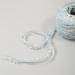 ④A323「マーメイドブルー(2)」素材糸　引き揃え糸 2枚目の画像