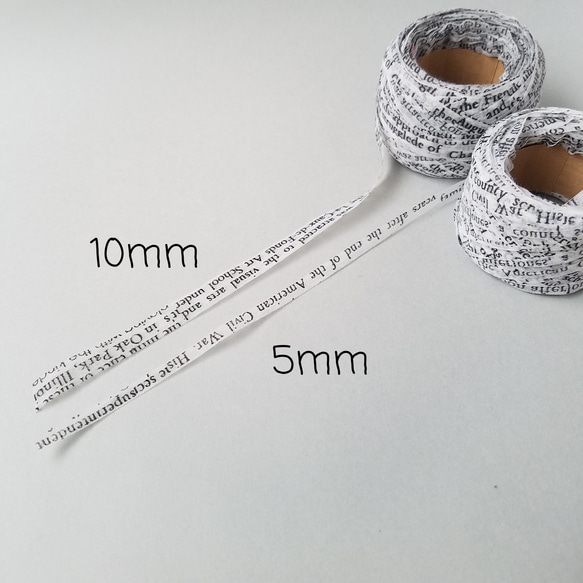 B165「テープヤーン (英字)10mm」素材糸　引き揃え糸 4枚目の画像