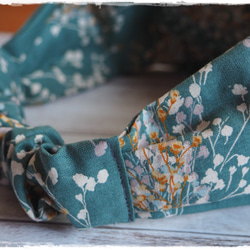 ＊　カスミソウ　クロスヘアバンド（ブルーグリーン）　＊ 7枚目の画像