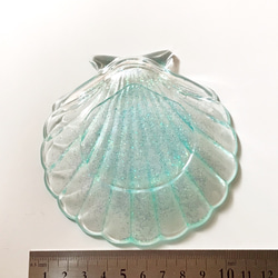 【お皿が作れる】貝殻のお皿のシリコンモールド　トレイ　大サイズ  2液レジン推奨 5枚目の画像