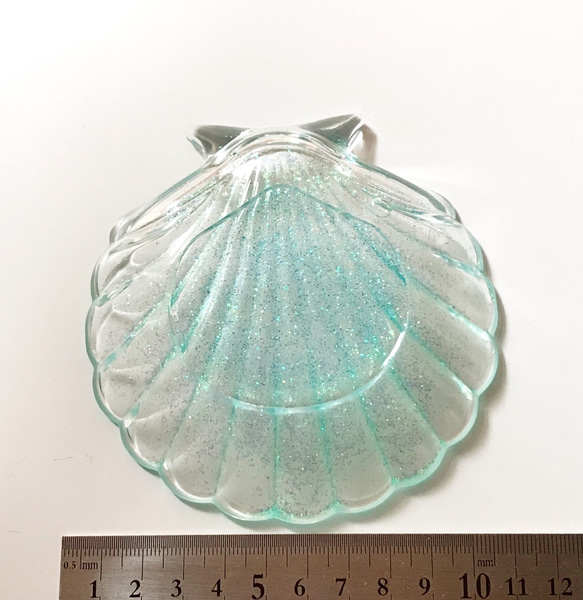【お皿が作れる】貝殻のお皿のシリコンモールド　トレイ　大サイズ  2液レジン推奨 5枚目の画像