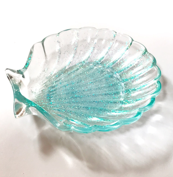【お皿が作れる】貝殻のお皿のシリコンモールド　トレイ　大サイズ  2液レジン推奨 6枚目の画像