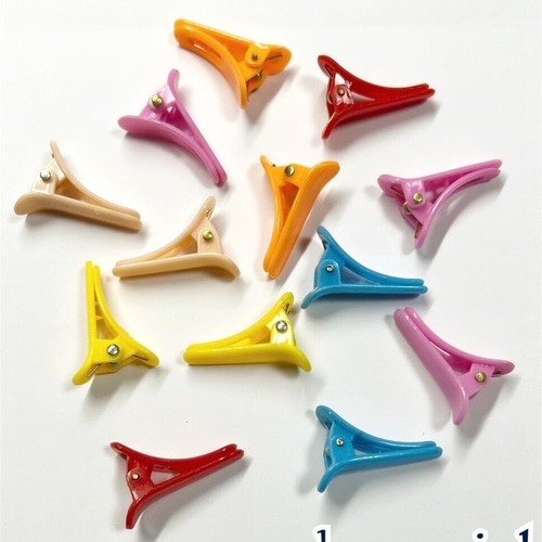 29mm 60個】大容量プラスチックヘアクリップ やっとこピン 金具