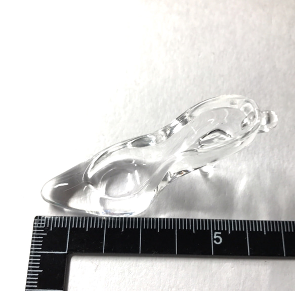 大きめサイズ  シンデレラのガラスの靴チャーム 3個セット  ハイヒール 4枚目の画像