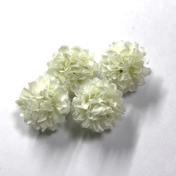 ミニミニピンポンマム  ホワイト 合計4個   造花 1枚目の画像