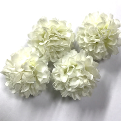 ミニミニピンポンマム  ホワイト 合計4個   造花 2枚目の画像