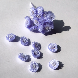 【プラスチックケース入   約40～45個】小花    ブルーパープル　レジン・アクセサリーに　 1枚目の画像